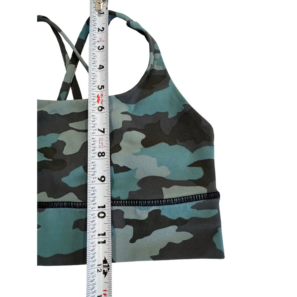 Lululemon Energy Bra First Release 4 Camo Strappy Yoga Run Rare